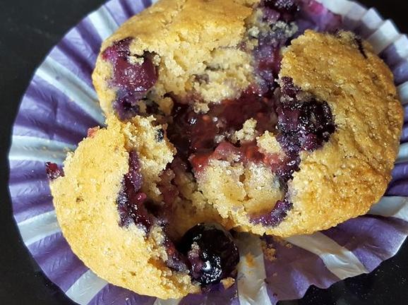 muffin integrali ai mirtilli ( vegani)